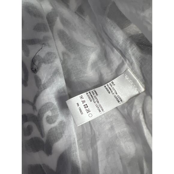 NEW Allison Ruffled Vneck Beaded Sleeveless Tie Top White Size: Extra Small - Picture 5 of 7